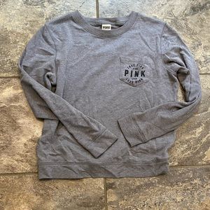 PINK Victoria’s Secret Crew Neck Sweatshirt. Grey.
